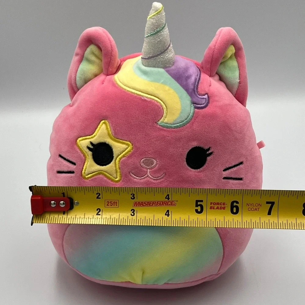 Squishmallows Plush Caticorn 8in Pink Very Good 1pc Rainbow Star Eye 2024